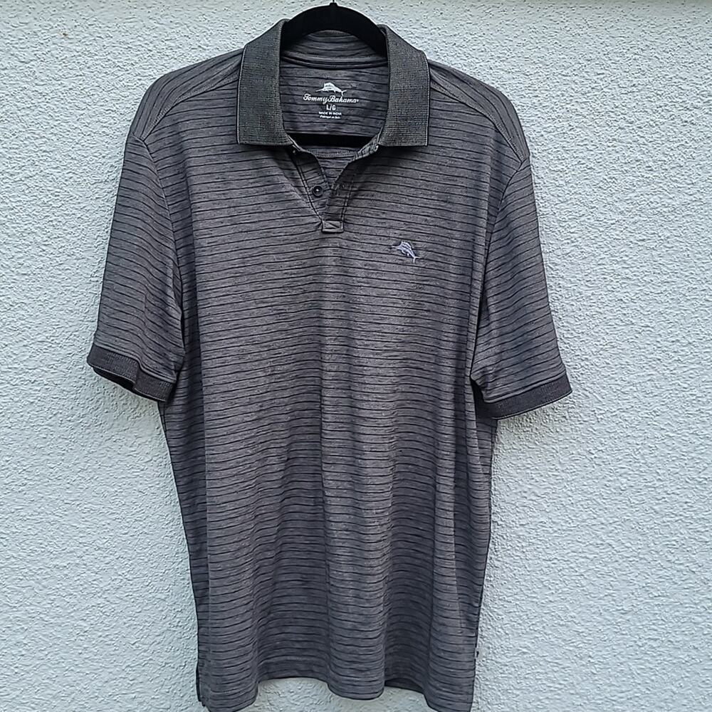 TOMMY BAHAMA sz L striped polo